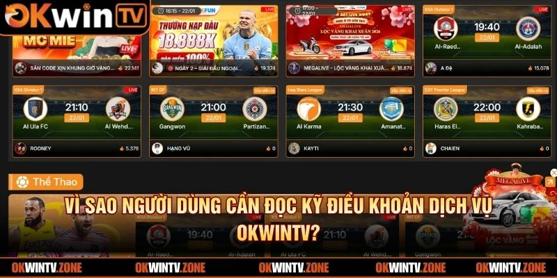 Vì sao người dùng cần đọc kỹ điều khoản dịch vụ OKWINTV?